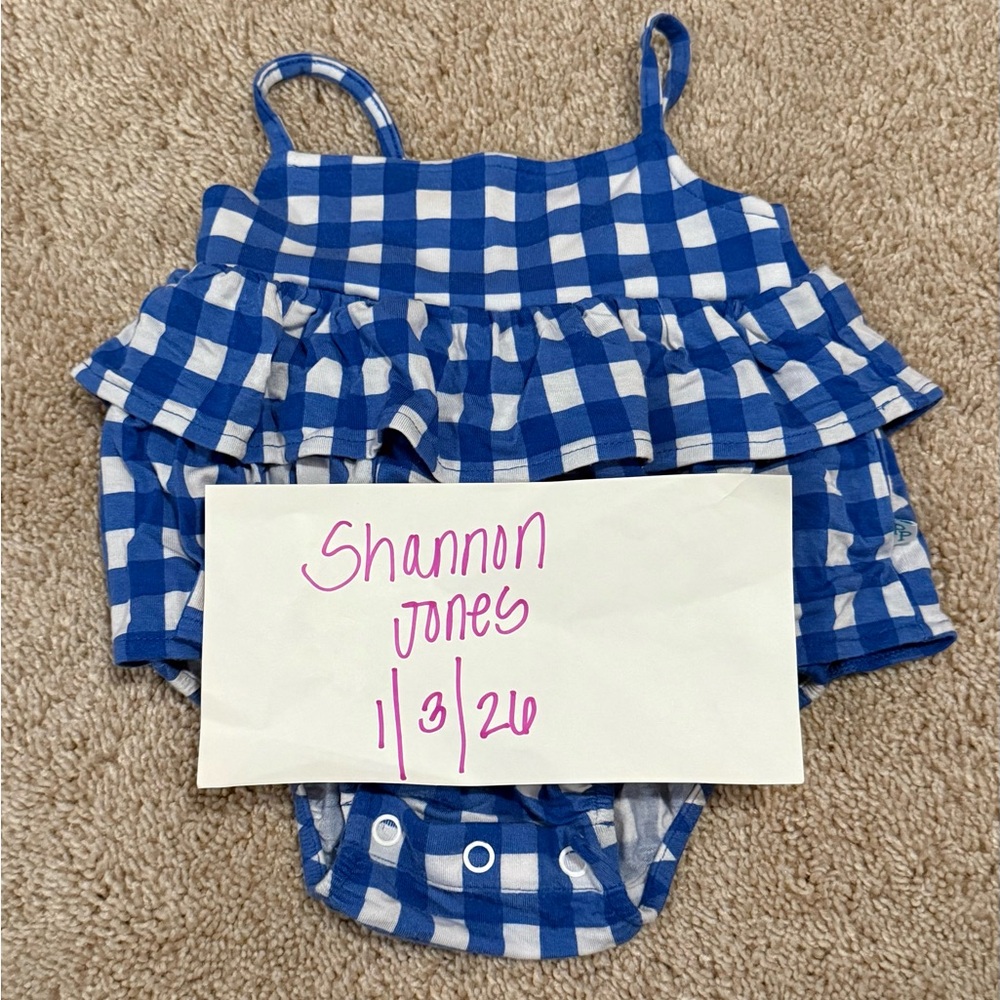 Posh peanut ruffled bodysuit